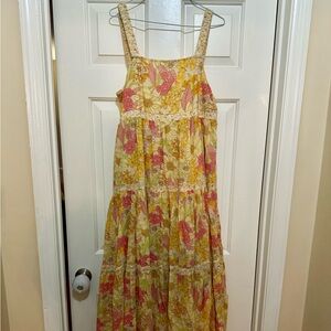 American Eagle Outfitters Floral Maxi Dress - Yellow and Pink